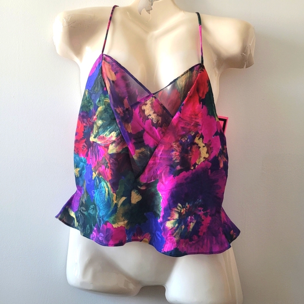 Vintage "Frederick's of Hollywood" Camisole. Size: Medium. Colorful Floral